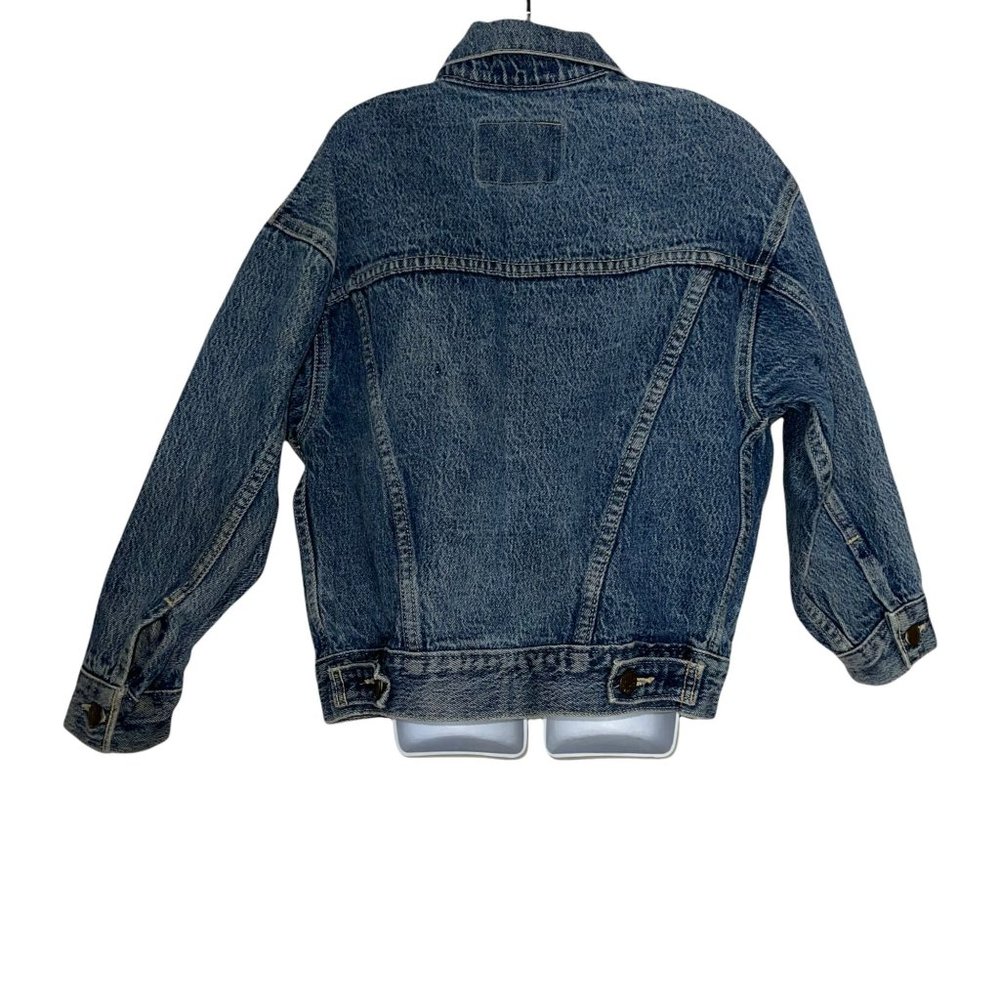 Levi's Vintage 1980's Orange Tab Medium Wash Denim Trucker Jacket Boy's Small - Picture 6 of 8